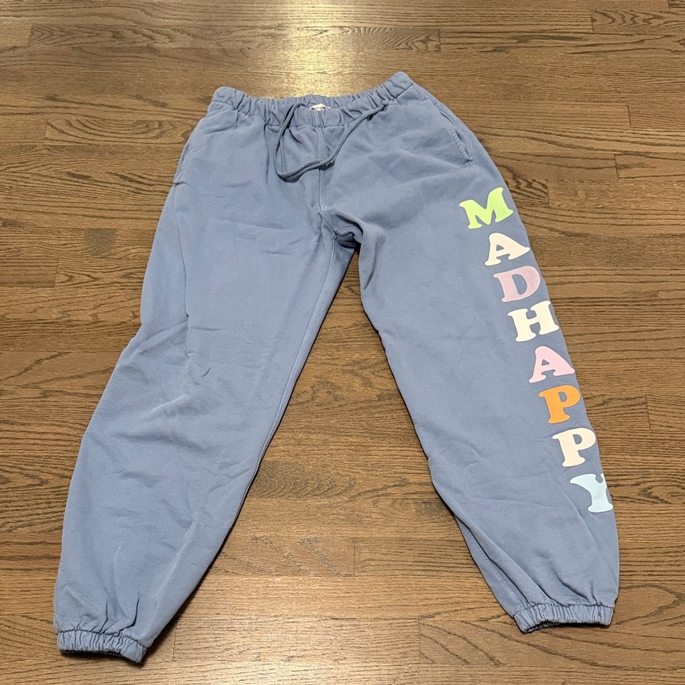 Madhappy Pastel Logo French Terry sweatpants, with pockets.